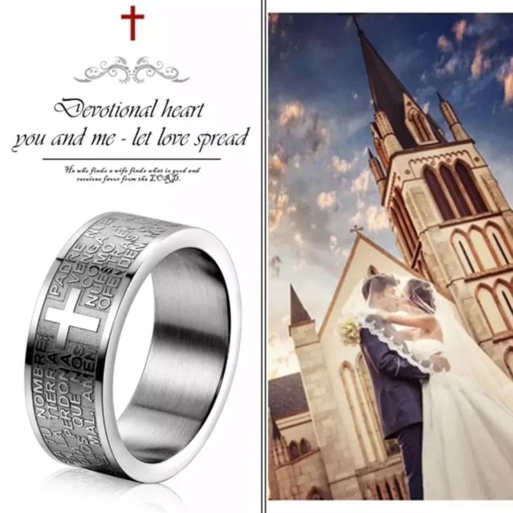 8mm Cross Stainless Steel Ring Men’s / Women’s